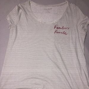 Scoop neck stripped shirt